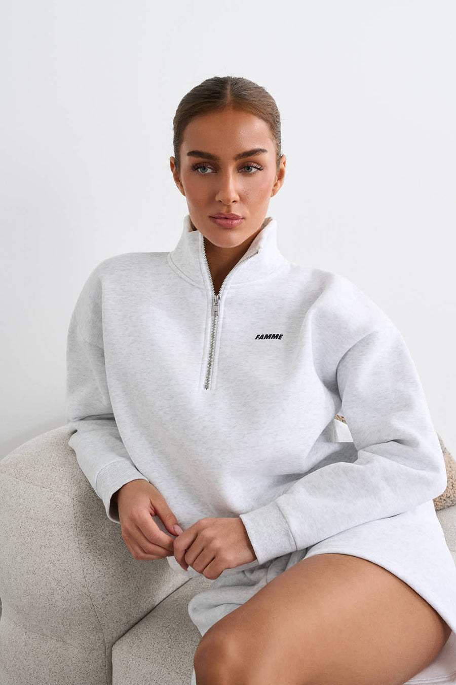 Half Zip Sweater · Grey