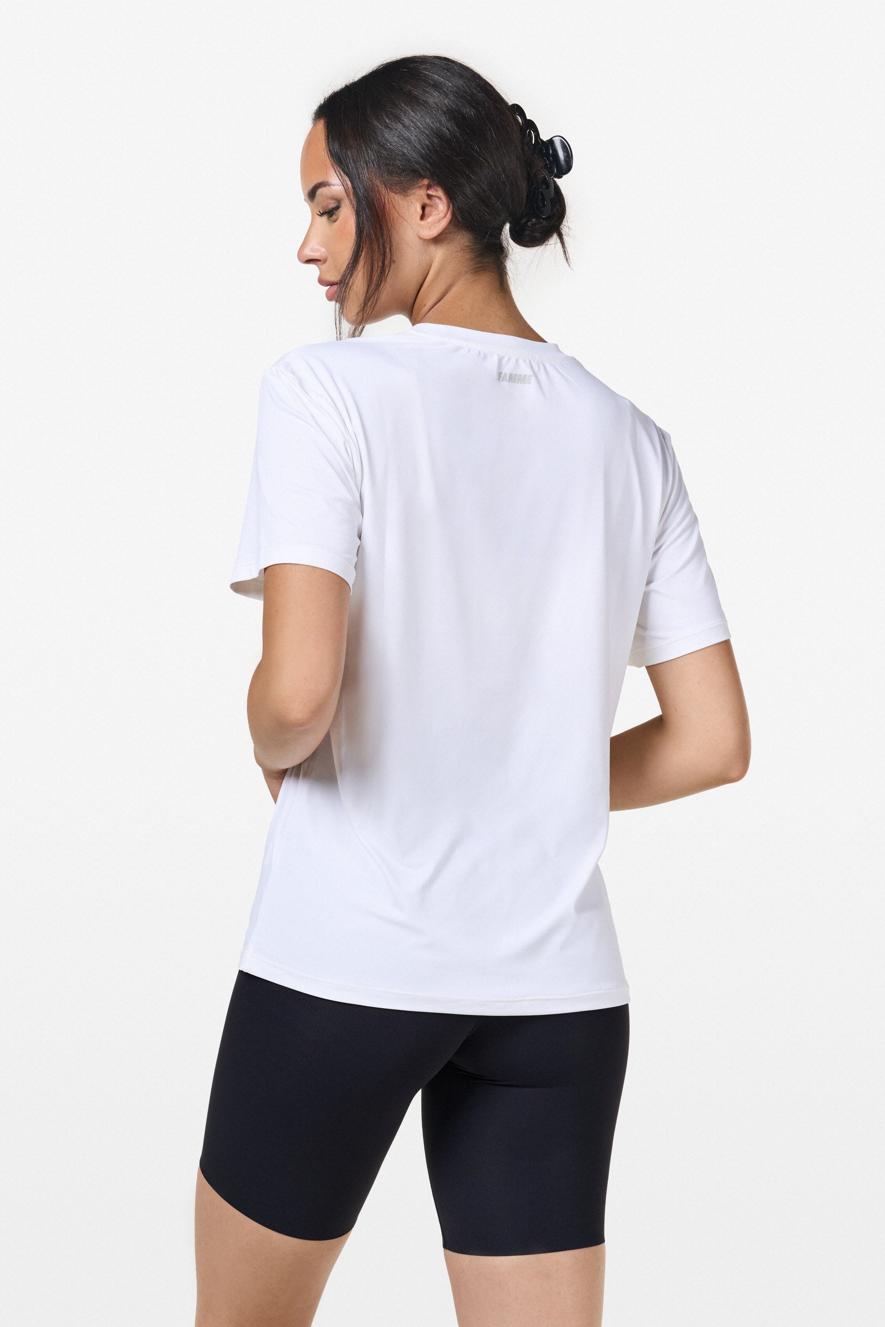 White Relaxed Gym T-Shirt - for dame - Famme - T-Shirt