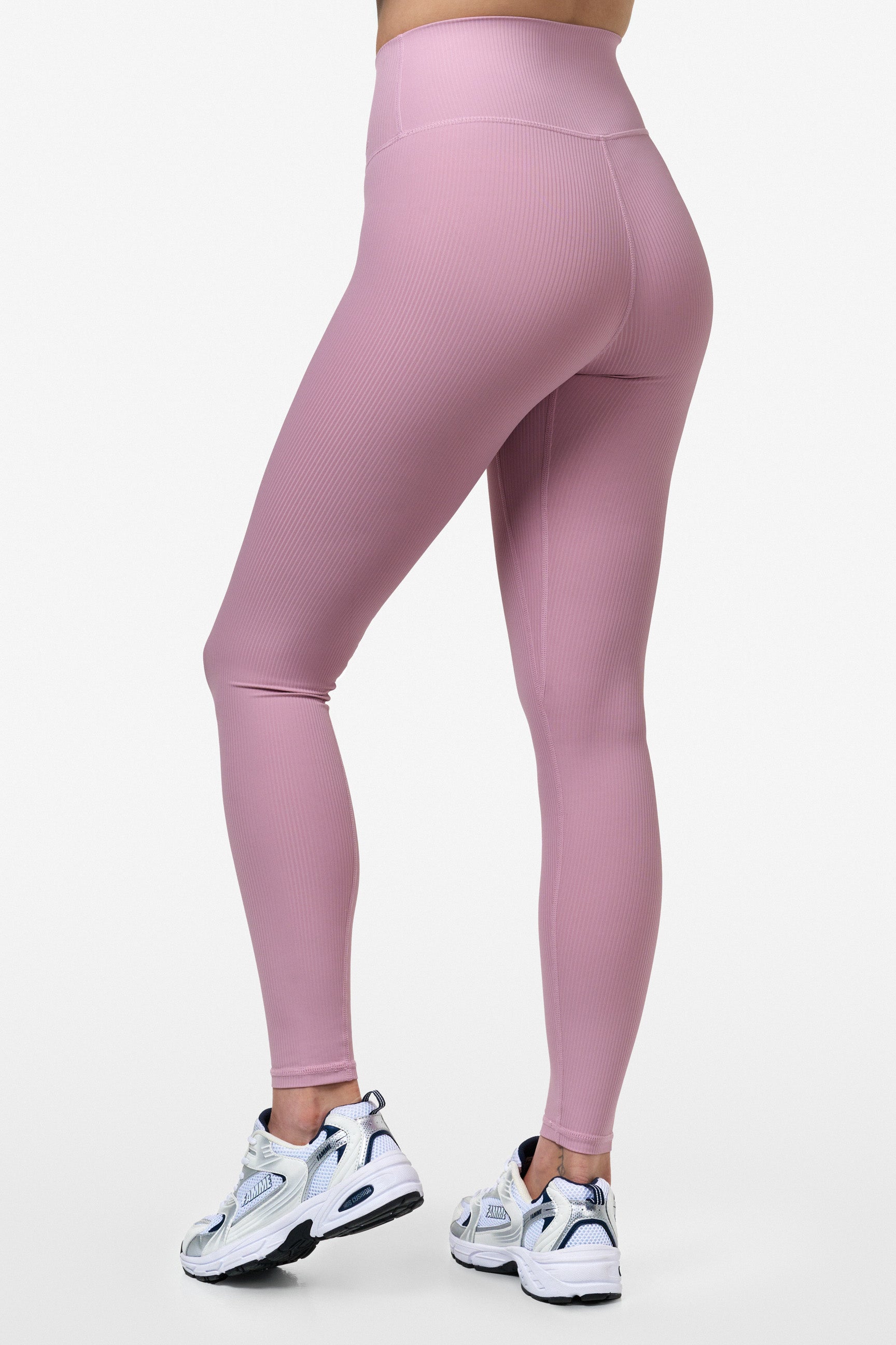 Pink Ribbed Leggings - for dame - Famme - Leggings