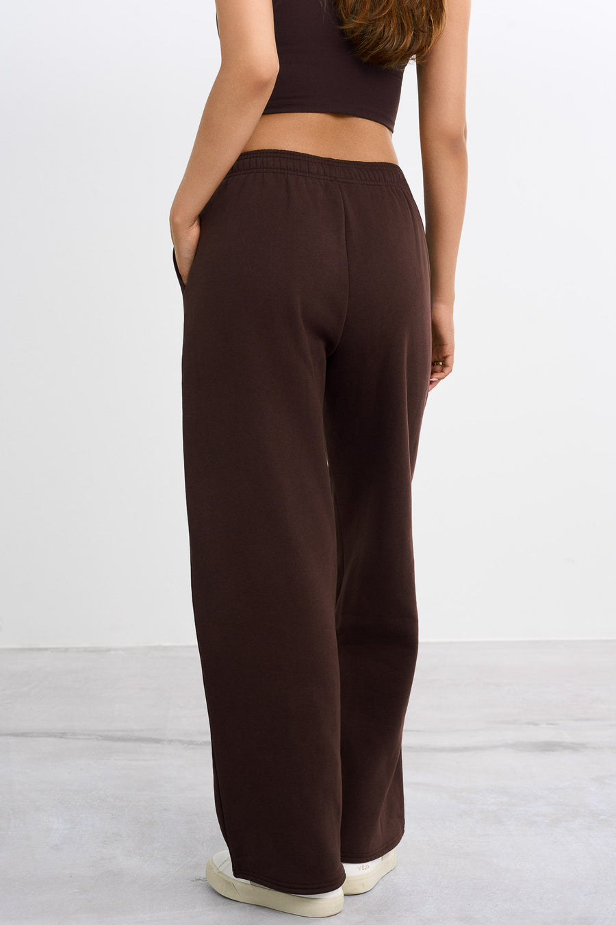 Straight Leg Sweatpants · Brown